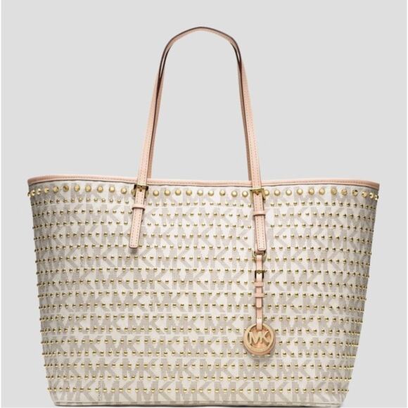 Michael Kors Limited Edition Jet Set Studded Travel tote